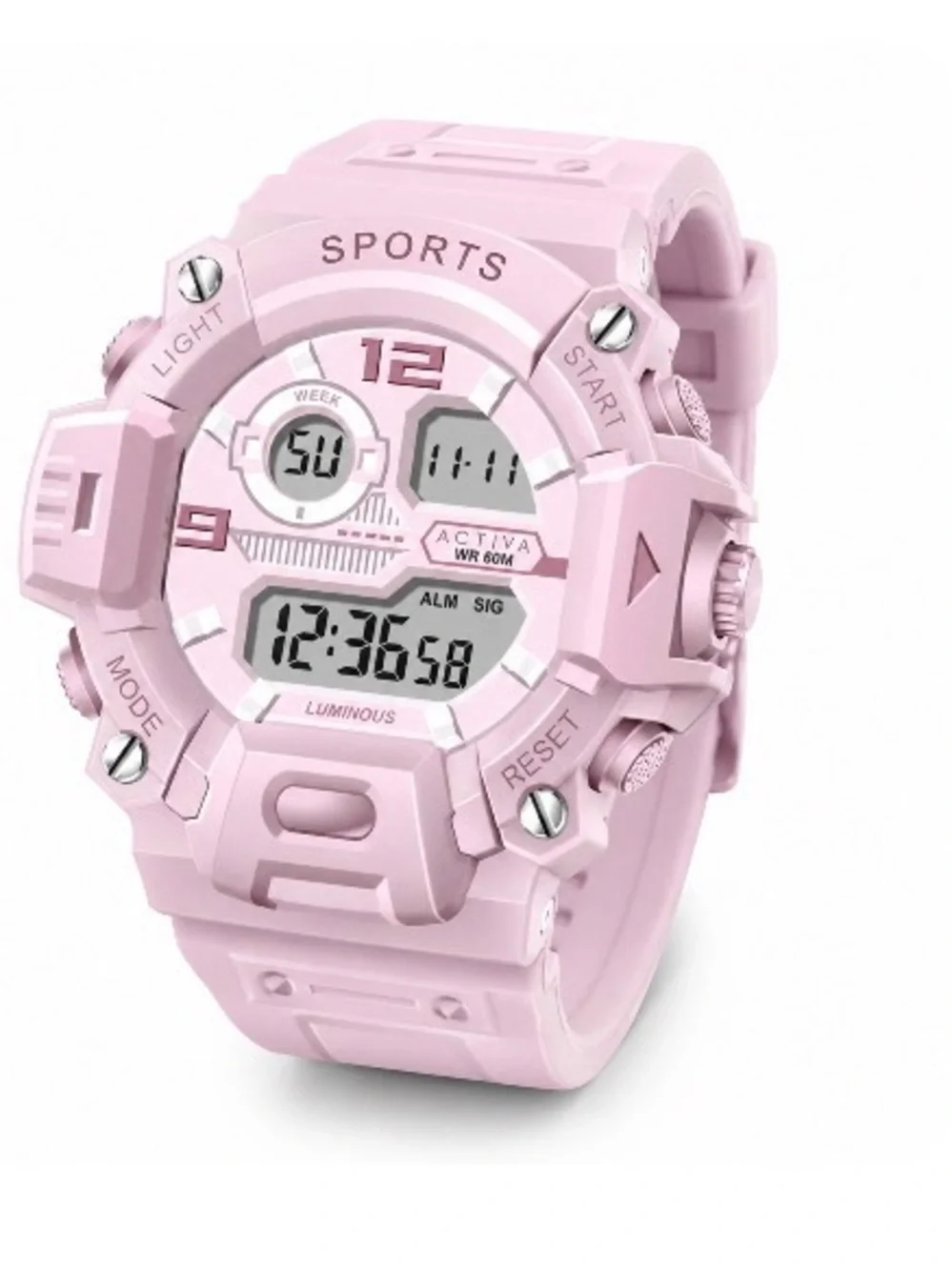 ACTIVA X INVICTA Pinkish Lilac Digital Sports Watch - Luminous Display - Picture 1 of 1
